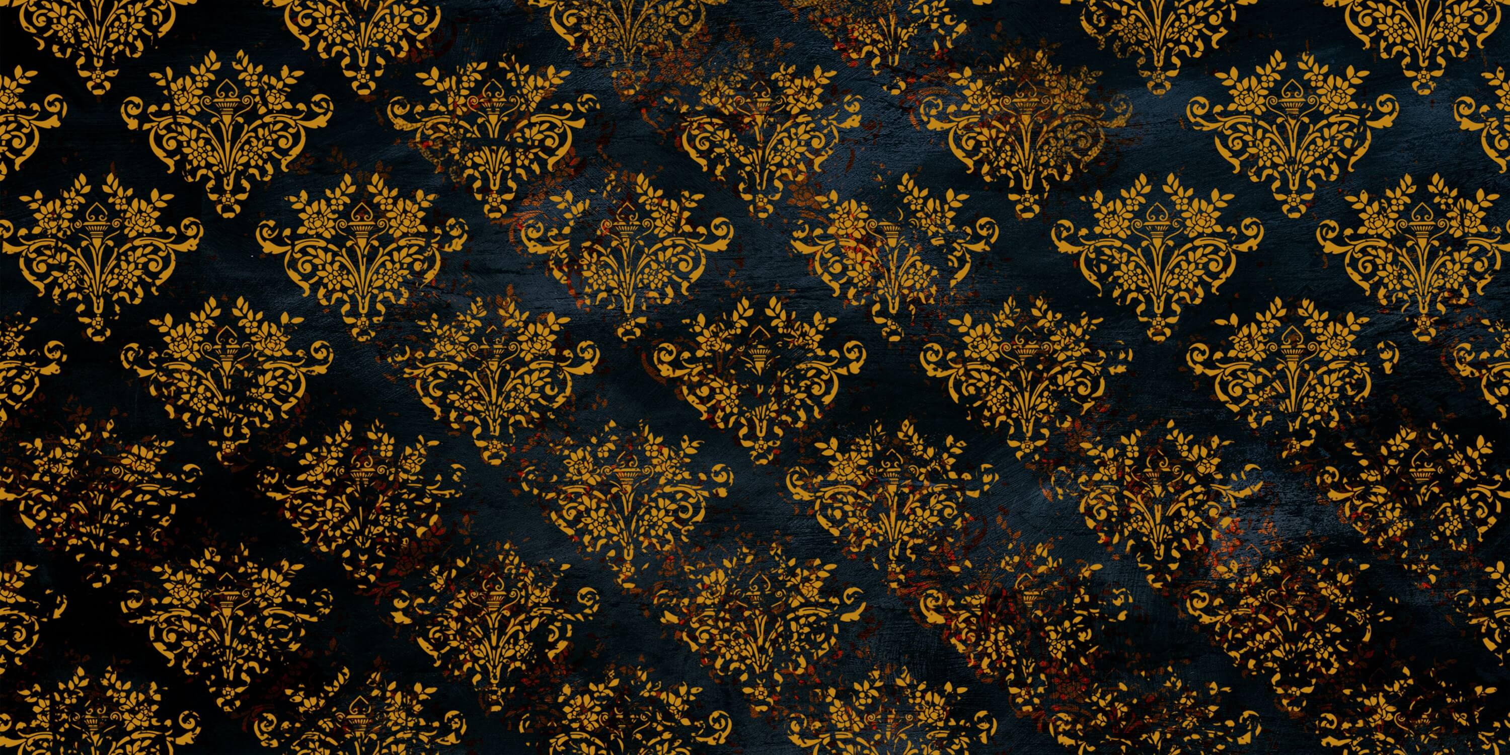 Papier Peint Baroque Noir Et Doré.Jpeg