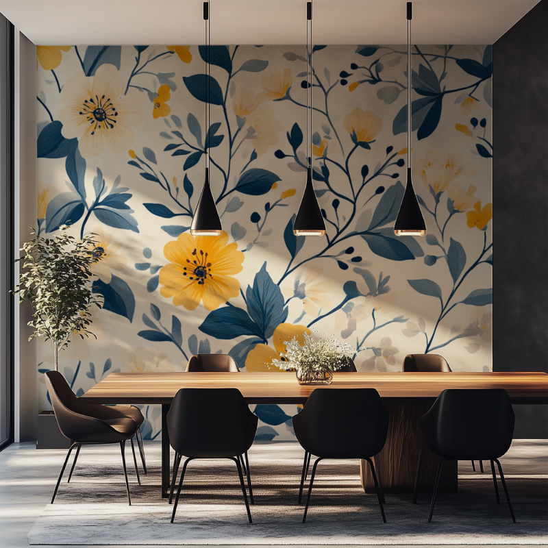 Papier peint scandinave vintage...rs salle manger tapisserie