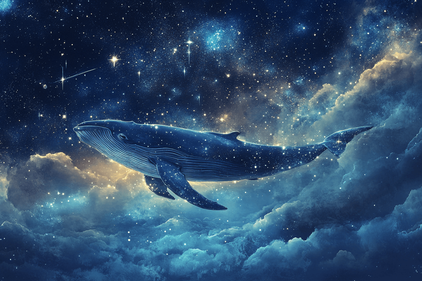 Papier Peint Marin Baleine Céleste