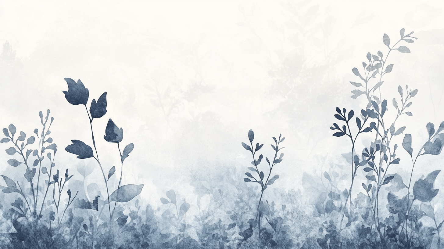 Papier Peint Aquarelle Herbes Floues