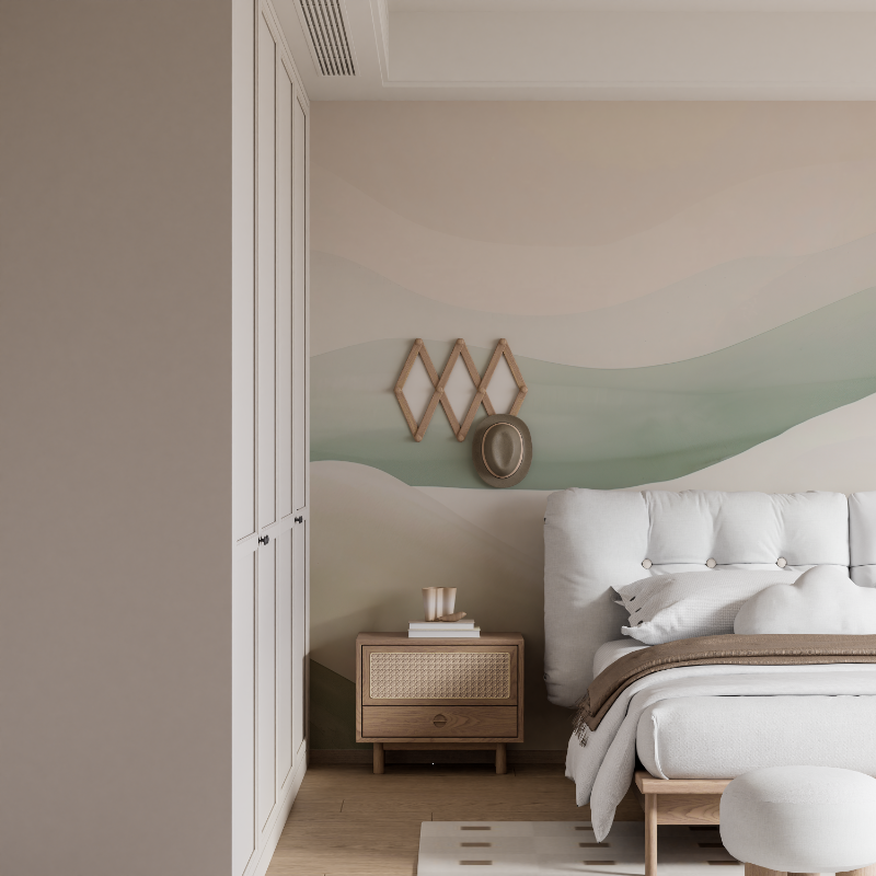 Papier peint aquarelle panoramique mural