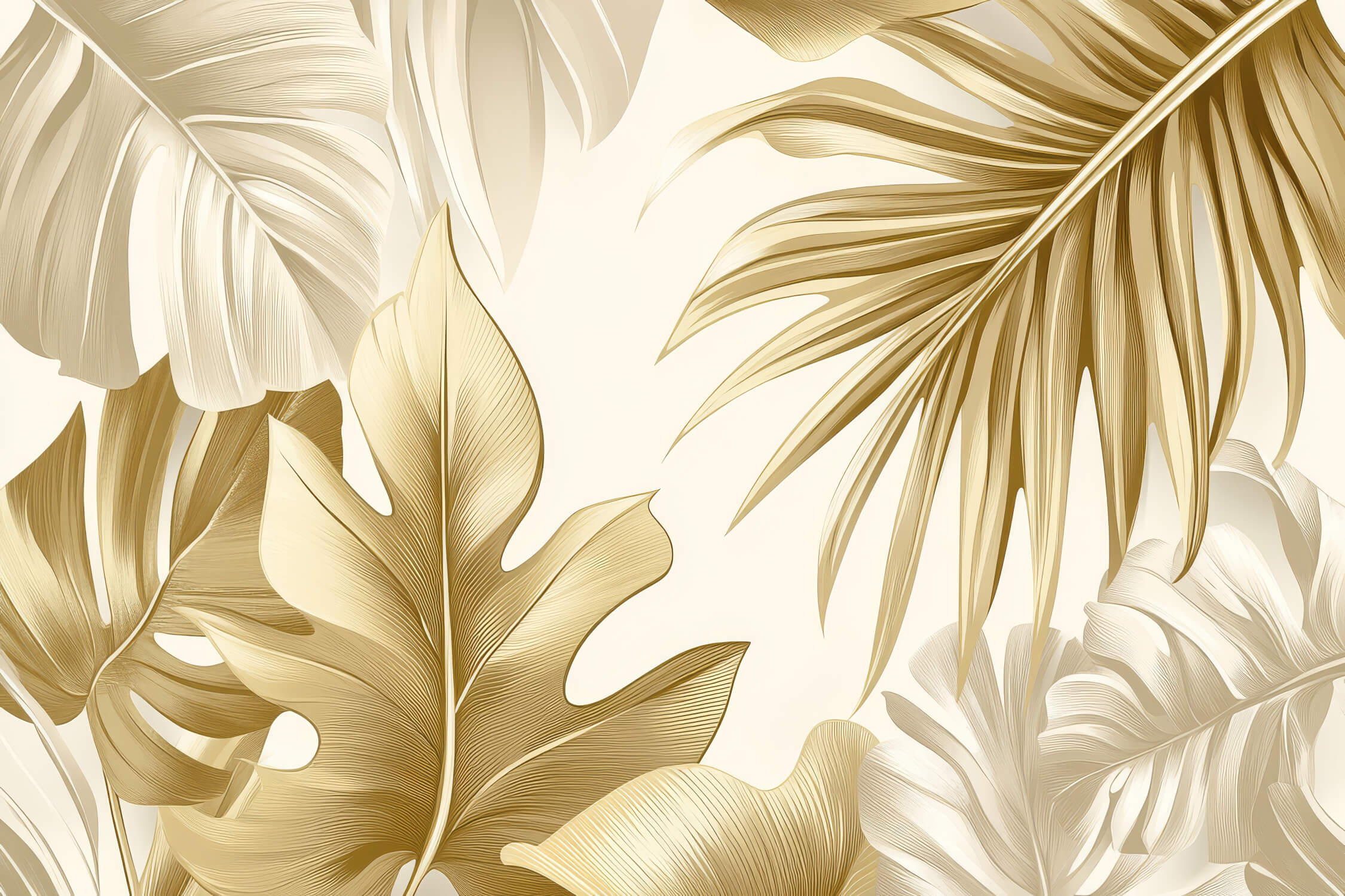 Papier Peint Jungle Dorée