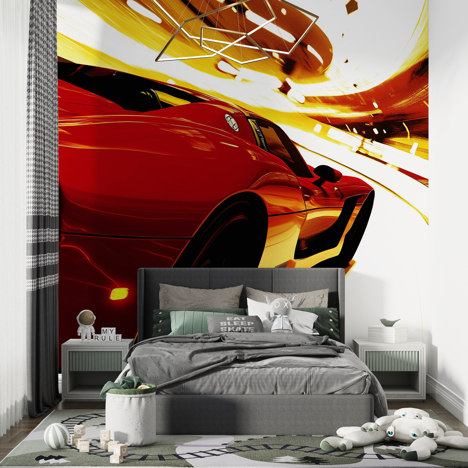 Papier peint chambre voiture tuning chambre de garcon