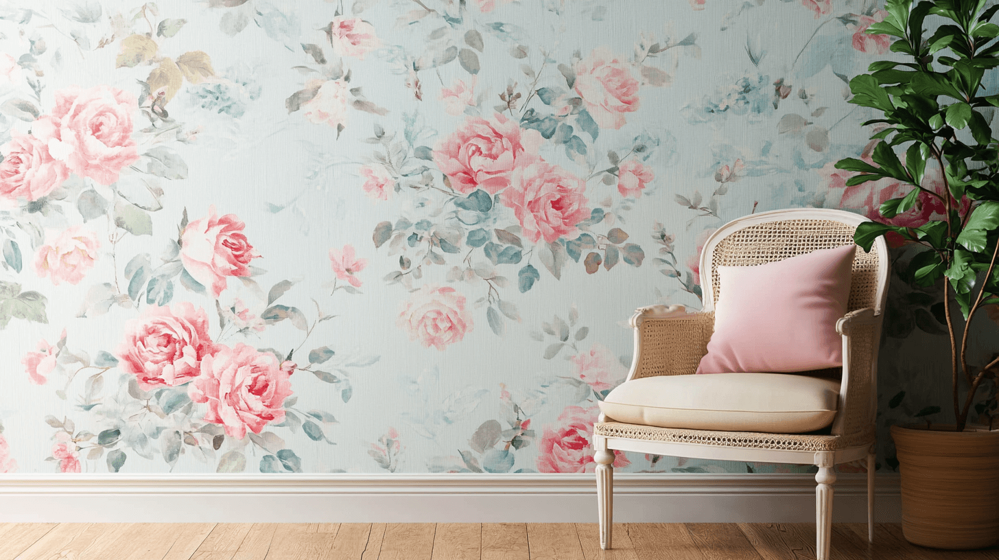 Papier Peint Vintage Pastel