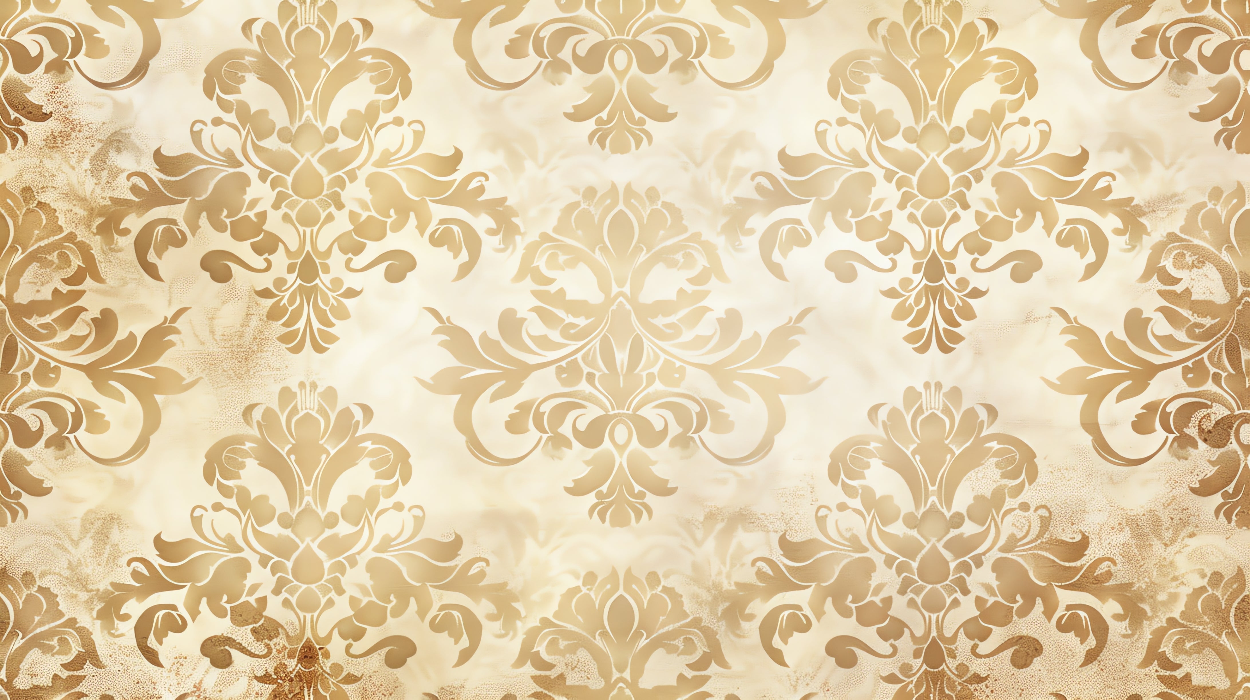 Papier Peint Baroque Doré