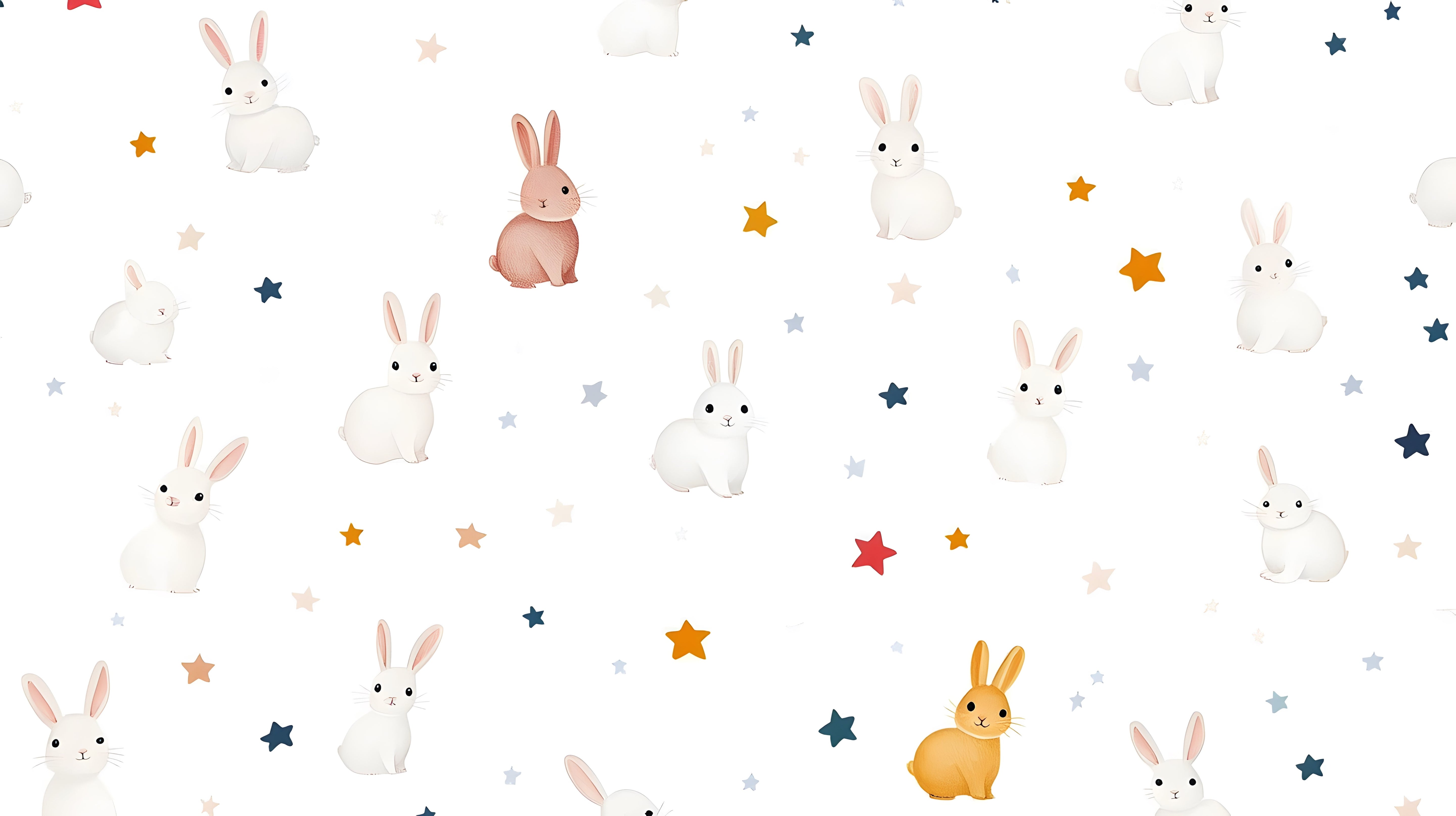 Papier peint bébé lapins motifs