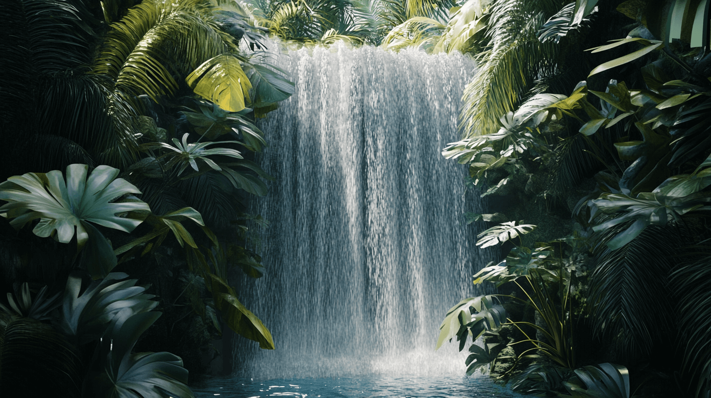 Papier Peint Trompe L'oeil Cascade