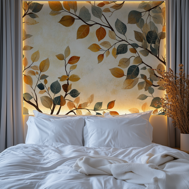 Papier peint arbre ethnique chic chambre premium