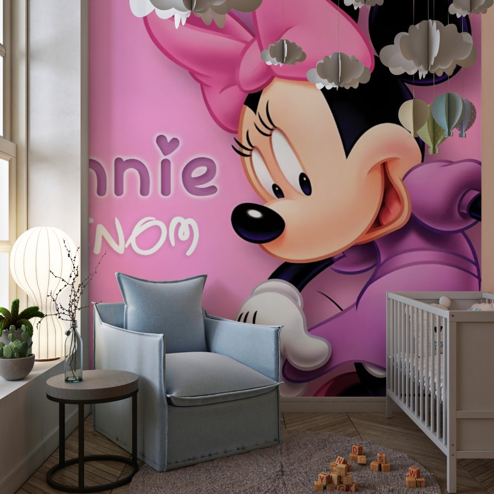 Papier peint prenom minni chambre de fille