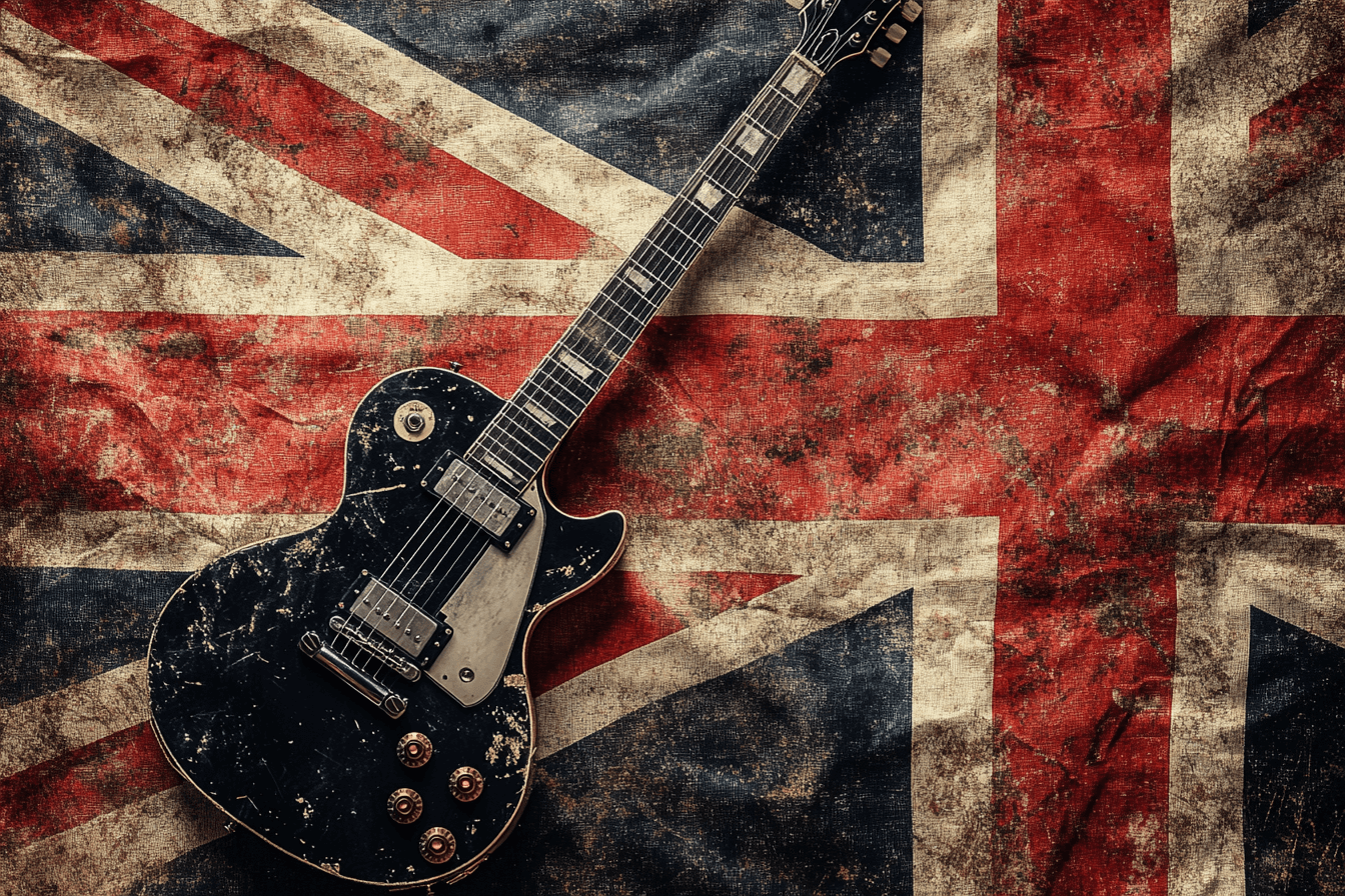 Papier Peint Guitare Union Jack