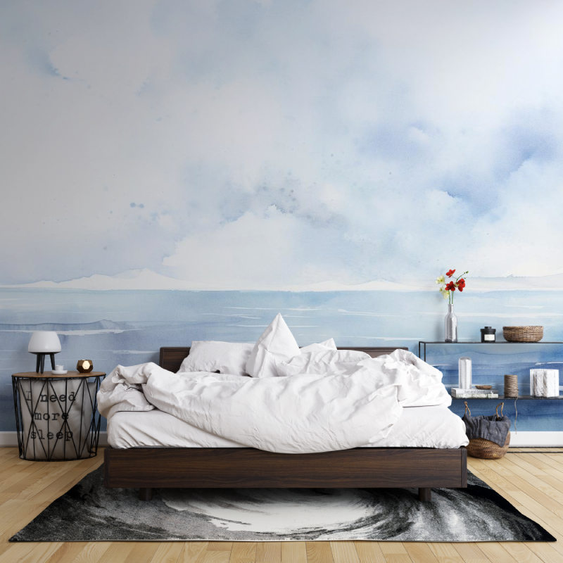 Papier peint aquarelle mer leroy merlin mur