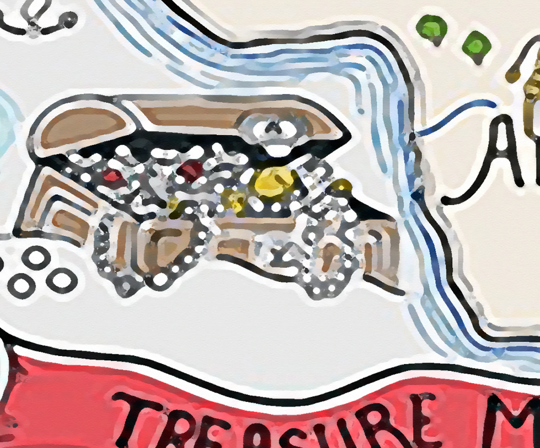 Sfondo mappa del mondo <br/> Tesoro dei pirati