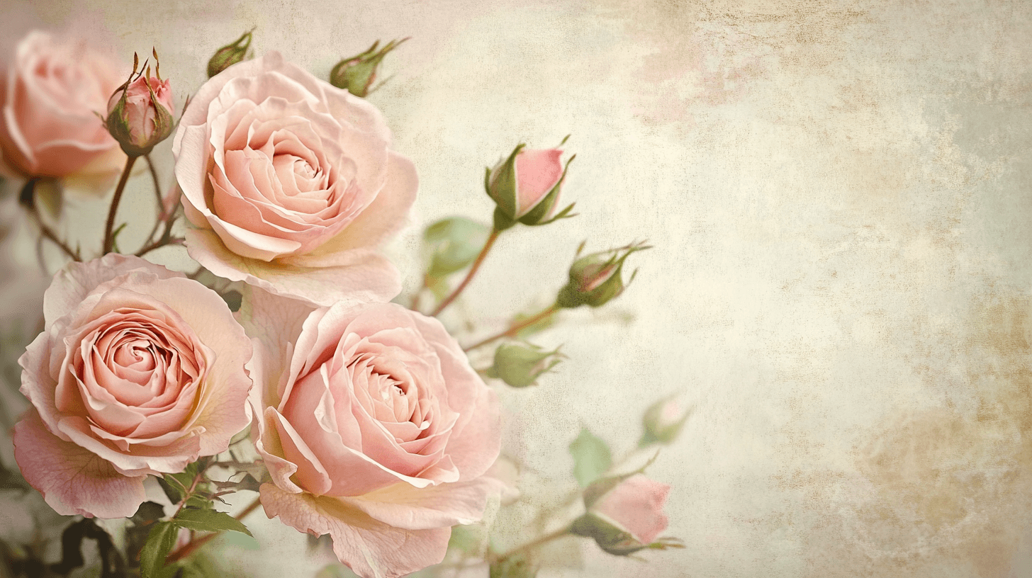 Papier Peint Vintage Rose Poudré