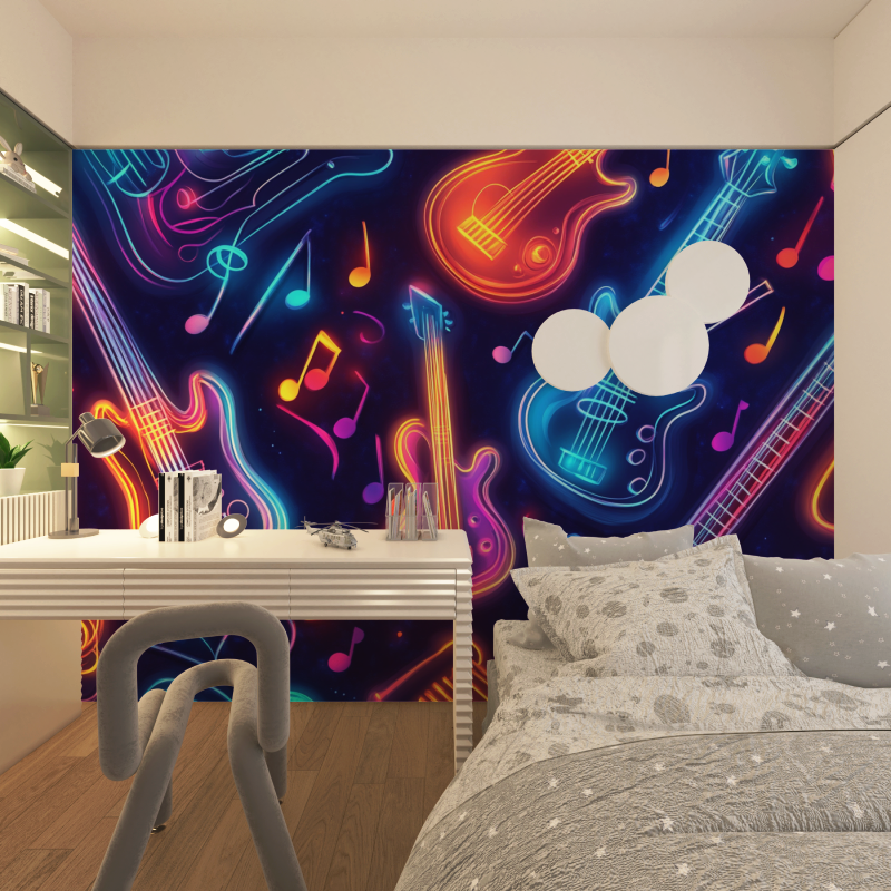 Frise papier peint musique chambre adolescents