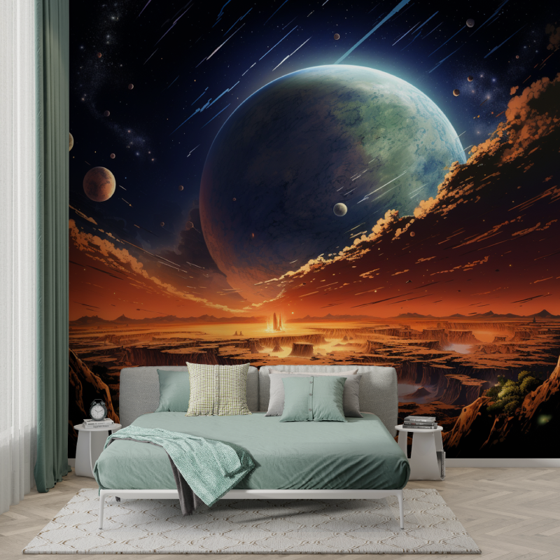 Papier peint trompe loeil espace murs