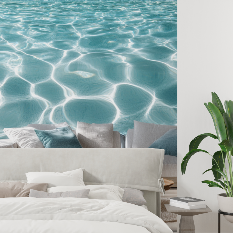 Papier peint trompe loeil mer tapisserie tendance