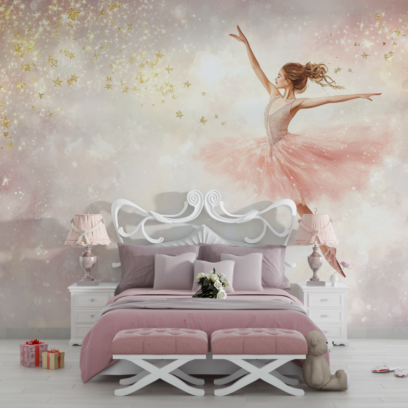 Papier peint princesse danseuse... les nuages chambre filles