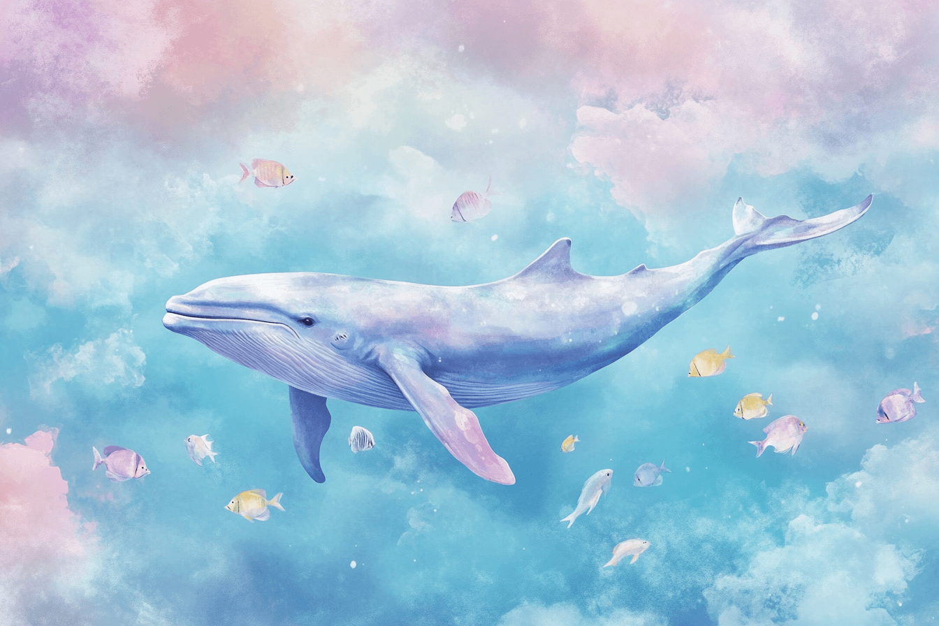 Papier Peint Marin Baleine et Océan