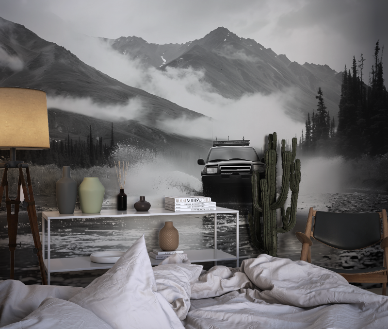 Papier peint pour bureau voiture chambre dado1