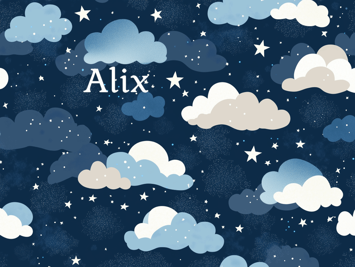 Papier Peint Prénom Nuages Nuit