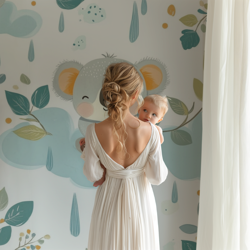 Papier peint koala et pluie de calins bb123