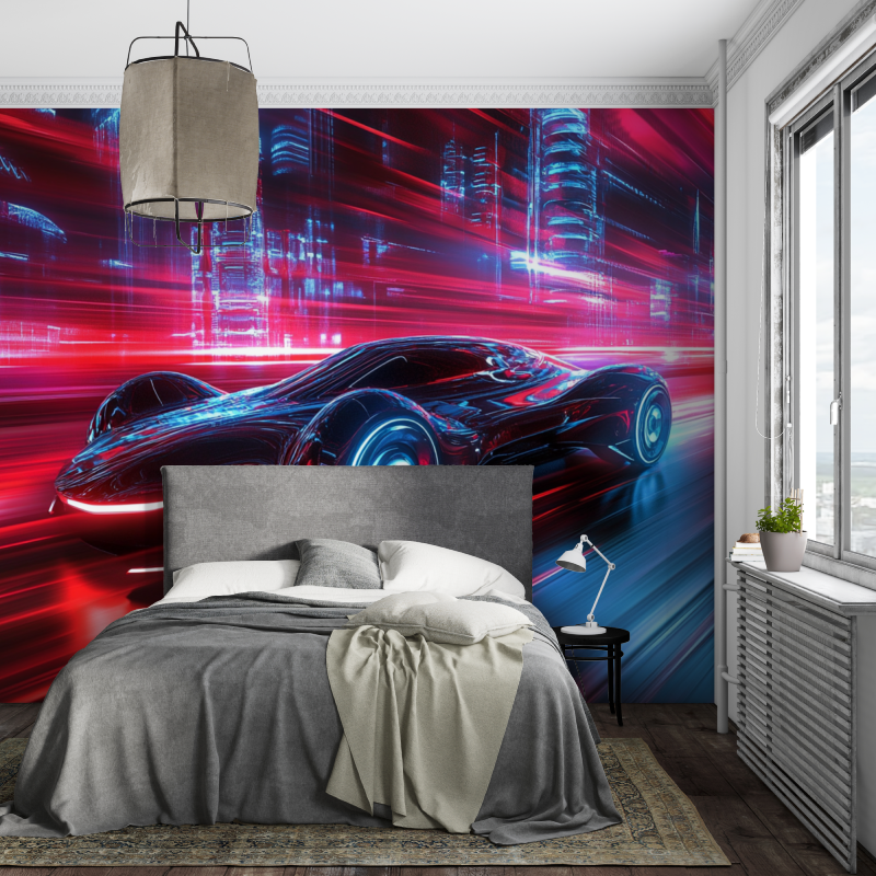 Papier peint gamer passion vitesse piece ados