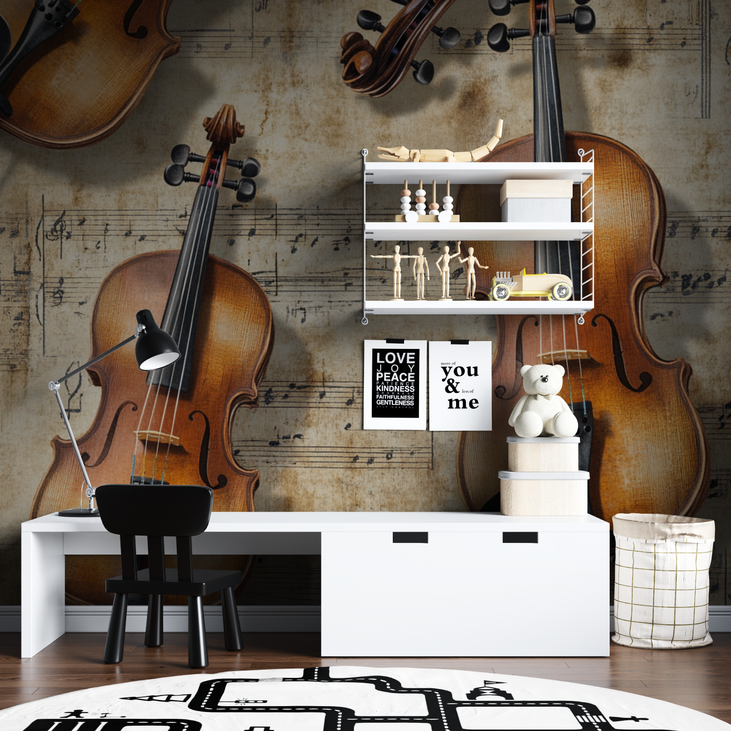 Papier peint musique classique tapisserie garcon