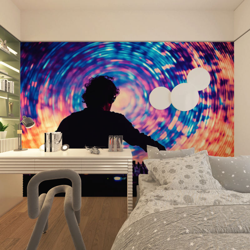Papier peint dj mix chambre adolescents