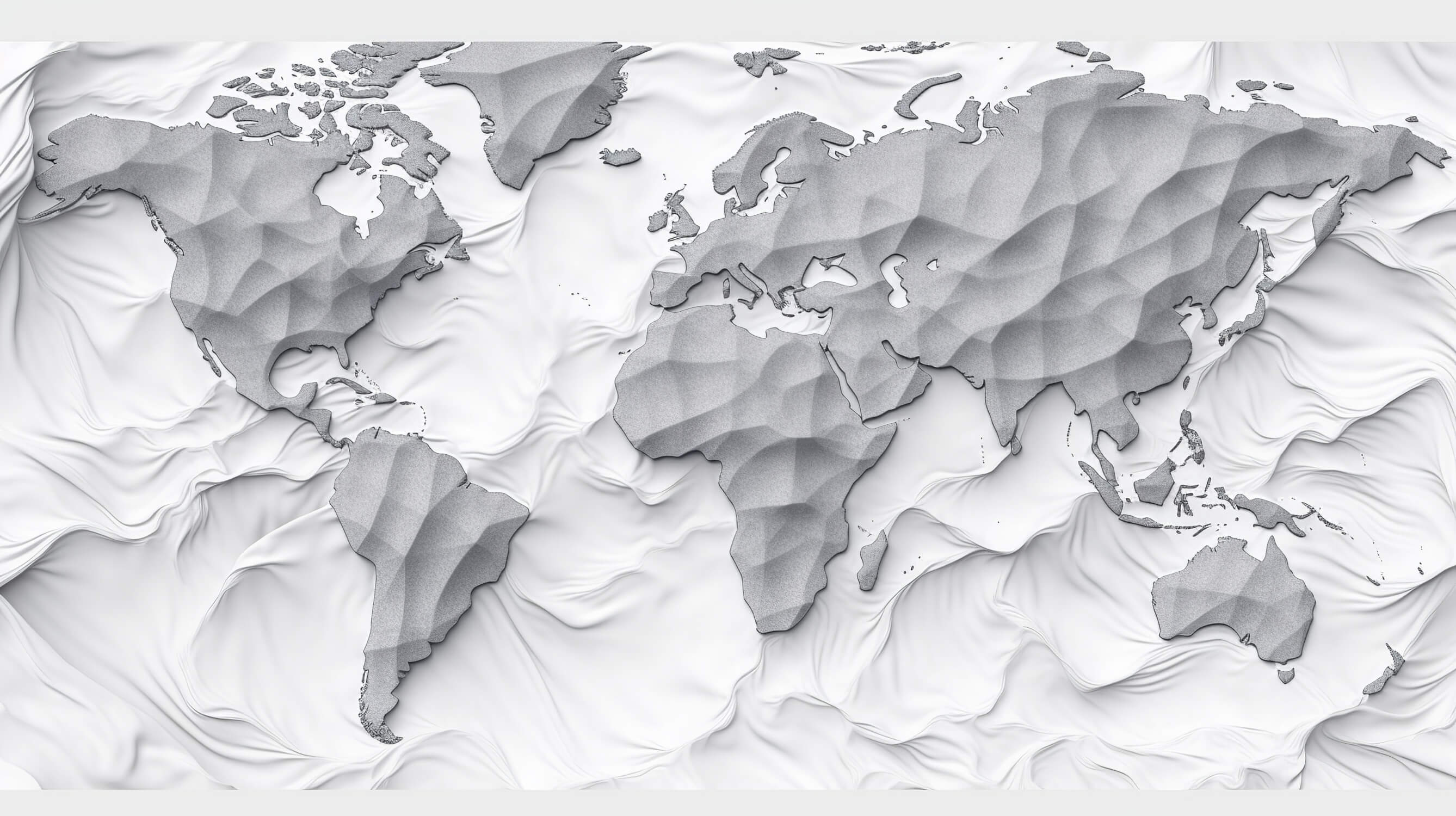 Papier Peint Carte Du Monde Gris