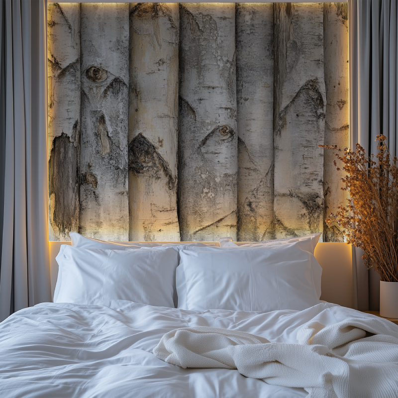 Papier peint arbre bois chambre premium