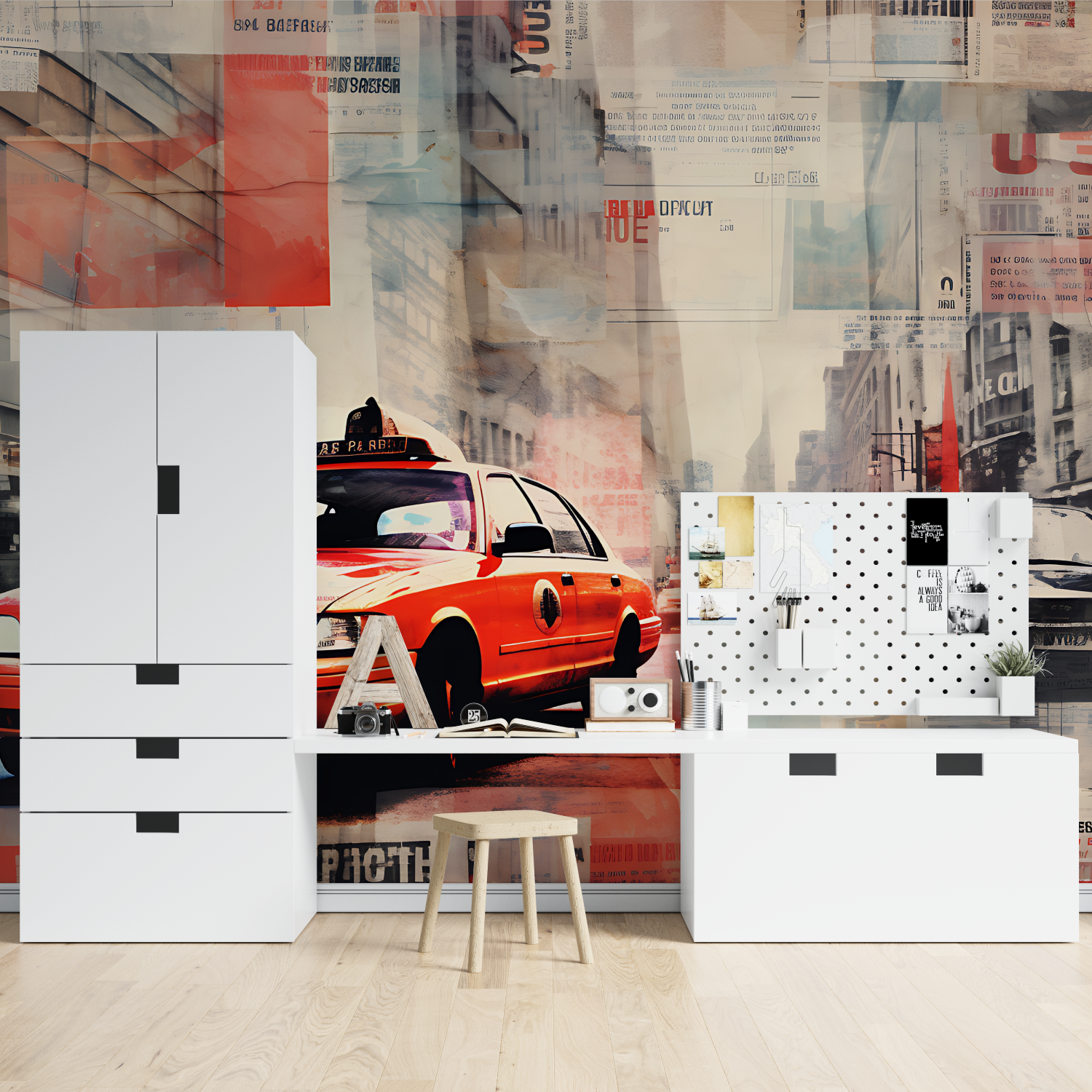 Papier peint noir et blanc coll...iture tapisserie spiderman