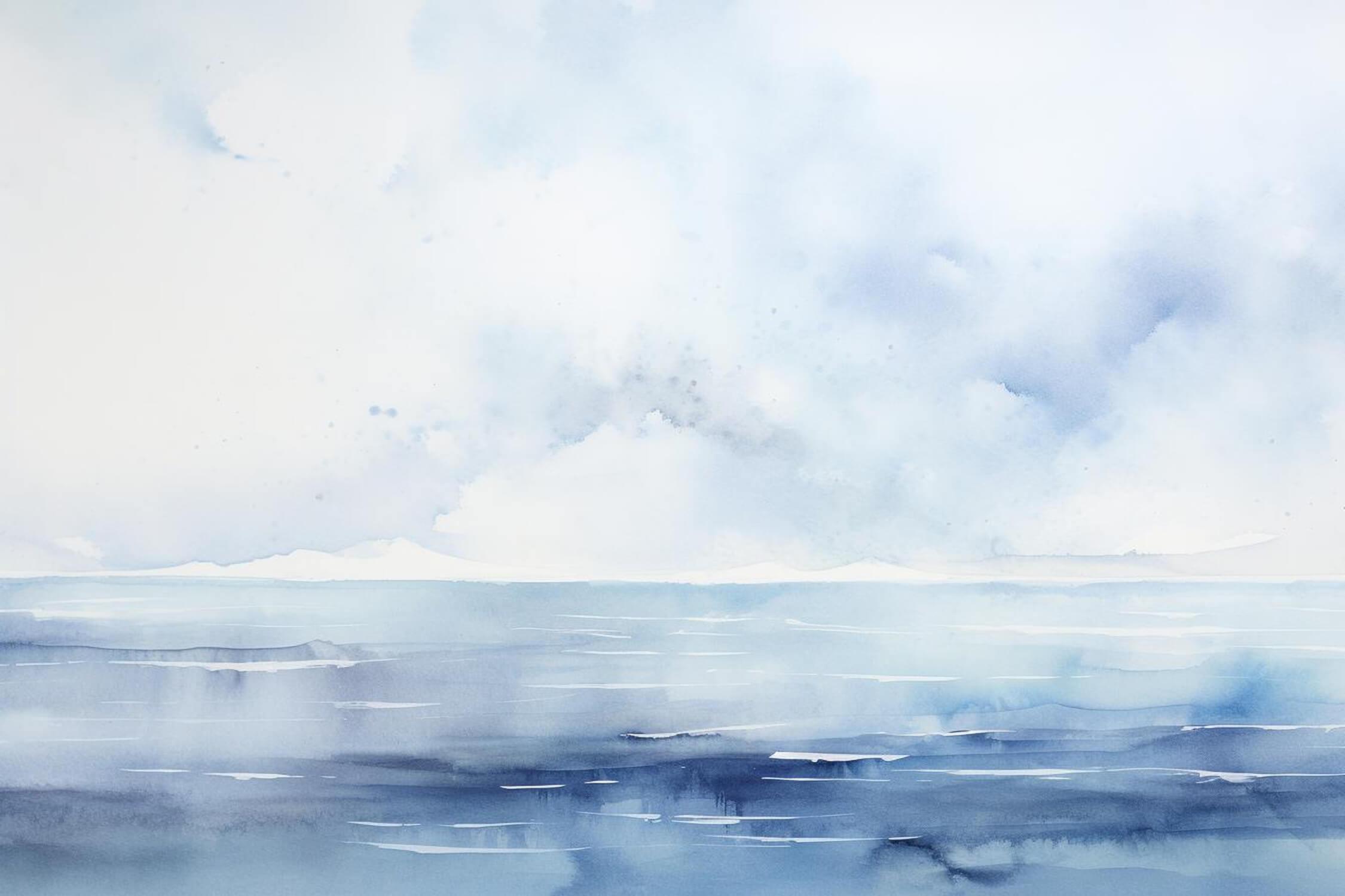 Papier Peint Aquarelle Mer