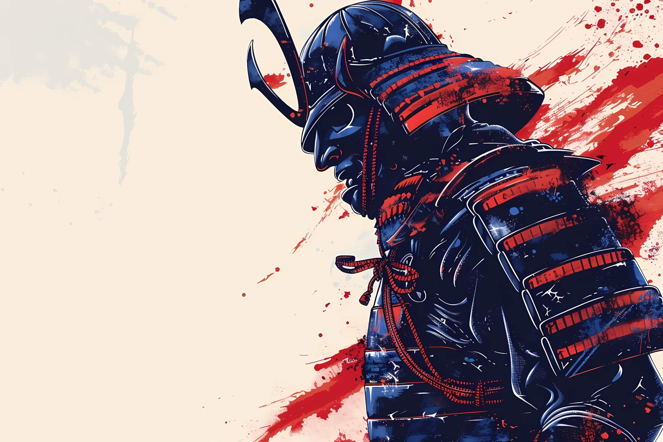 Papier Peint Samourai Coloré