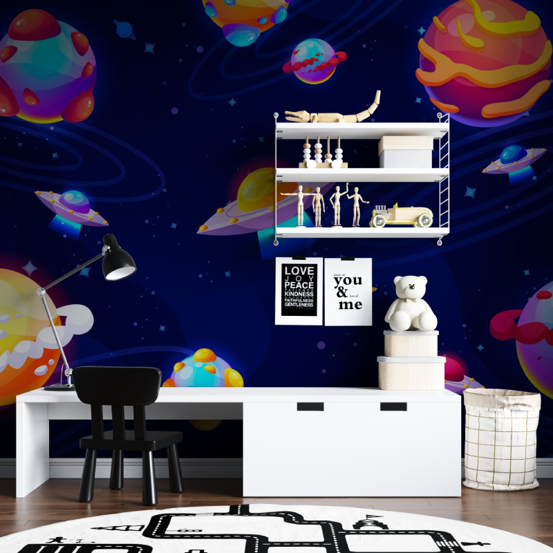 Papier peint astronomie espace tapisserie chambre ados