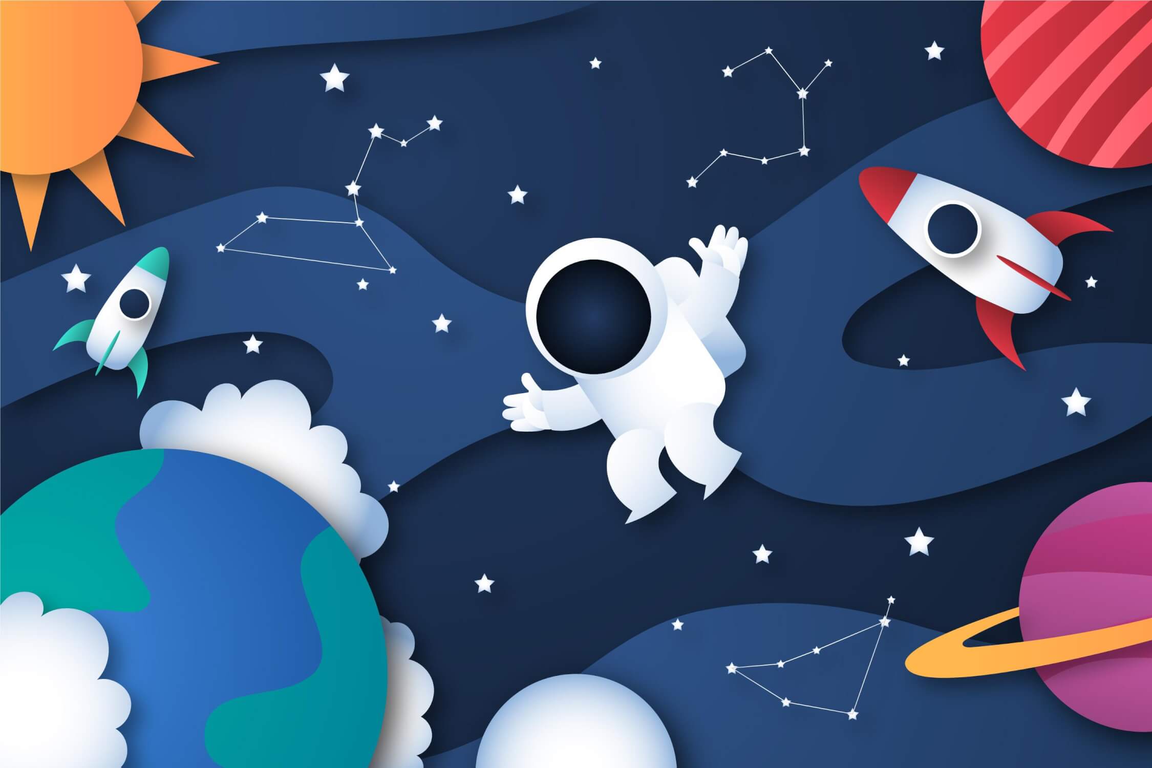 Papier Peint Mural Espace 3D