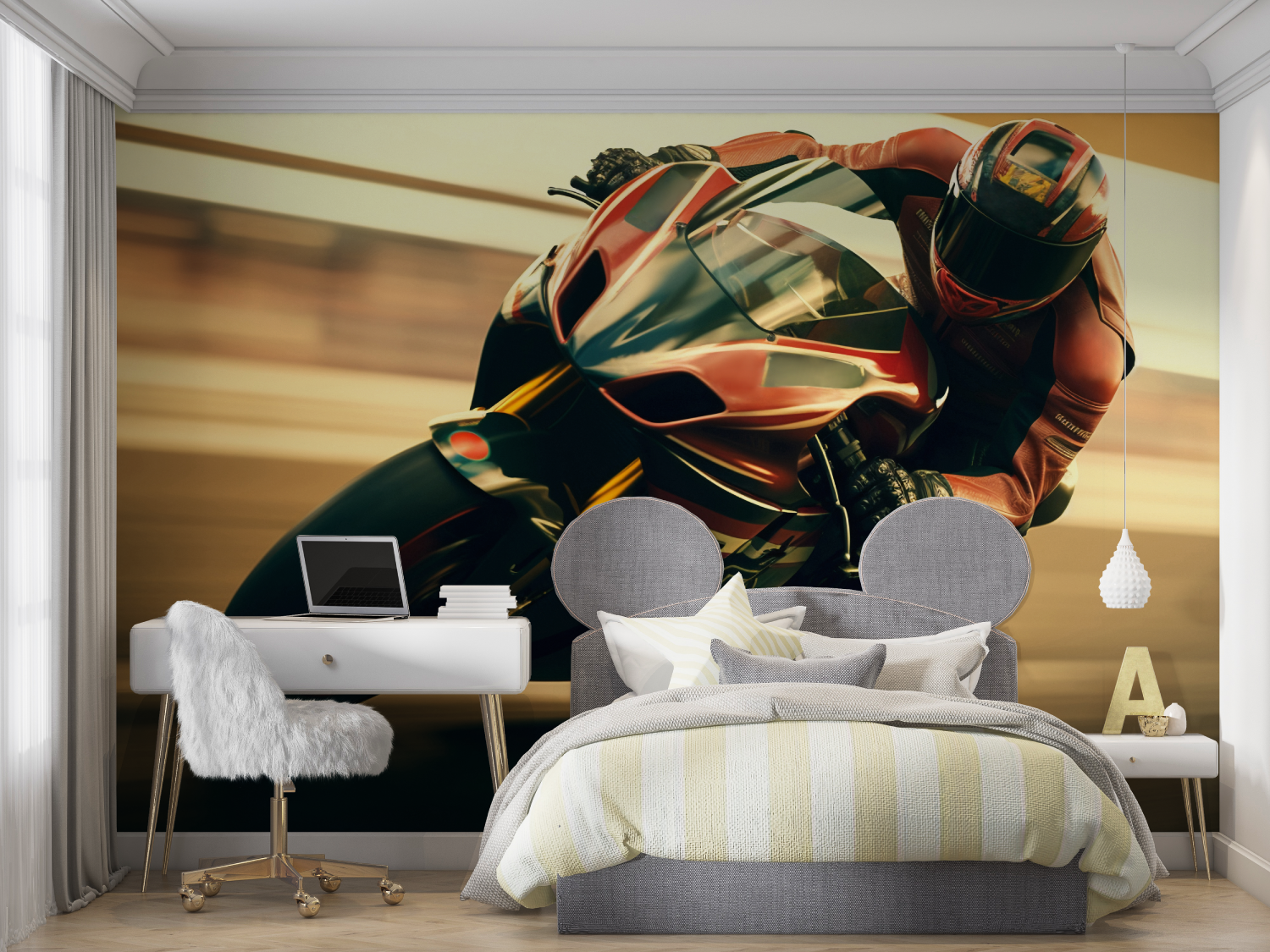Papier peint moto gp mural mur chambre panoramique