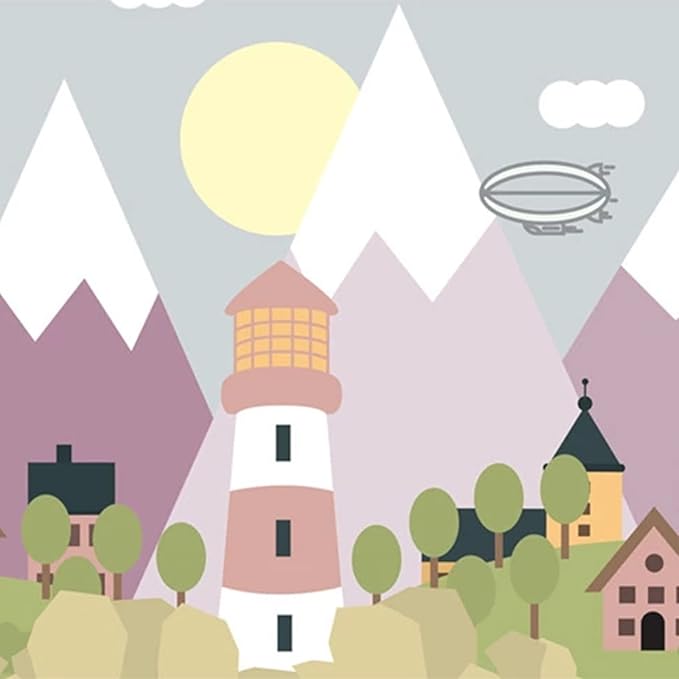 Carta da parati per bambini classici Montagna collegata