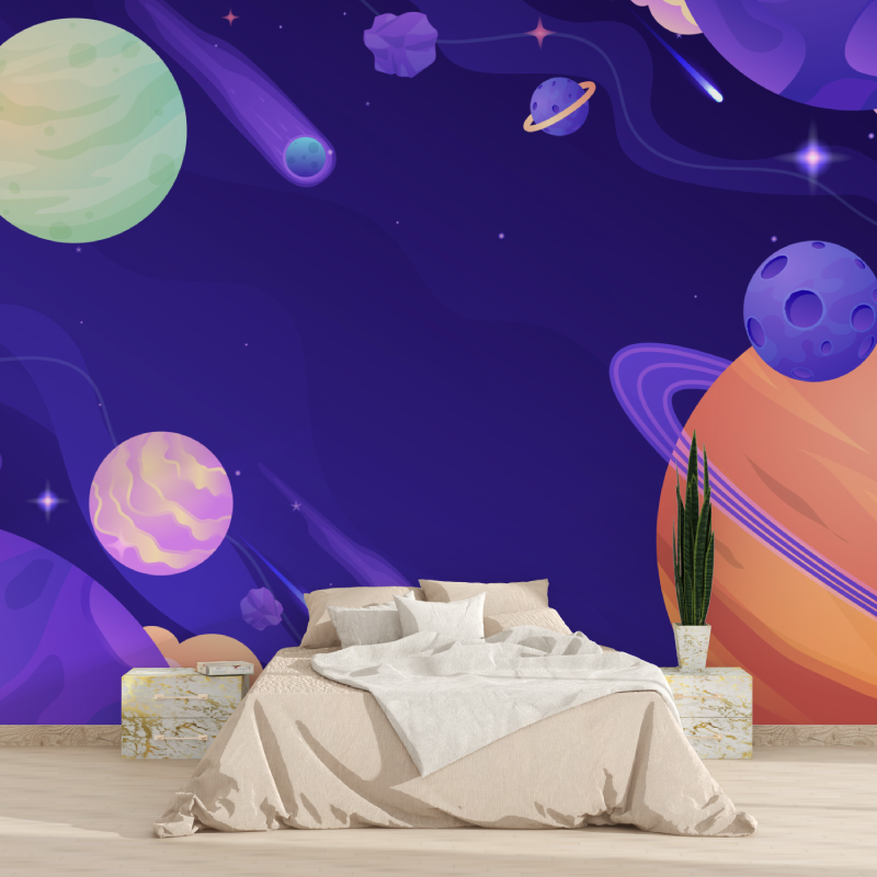 Papier peint espace planete asteroides 1815