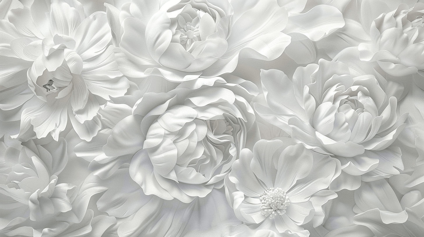 Papier Peint Grosse Fleur Blanche