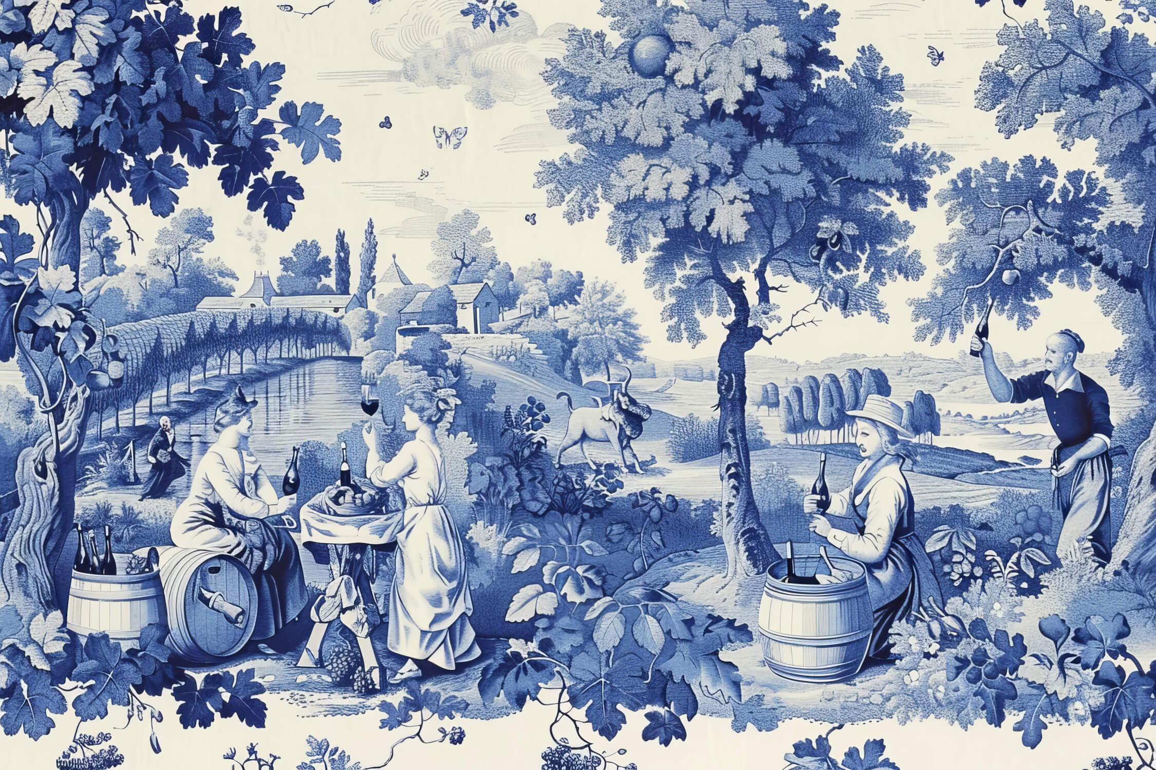 Papier Peint Toile De Jouy Annéees 90