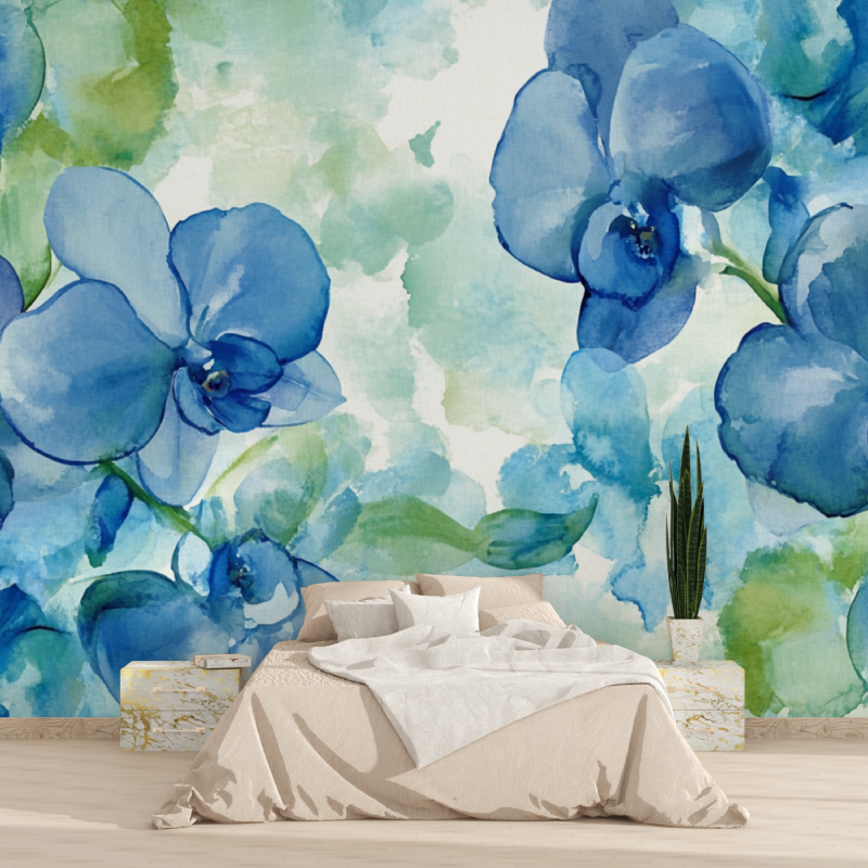 Papier peint aquarelle orchidee...le elegant tapisserie 2025