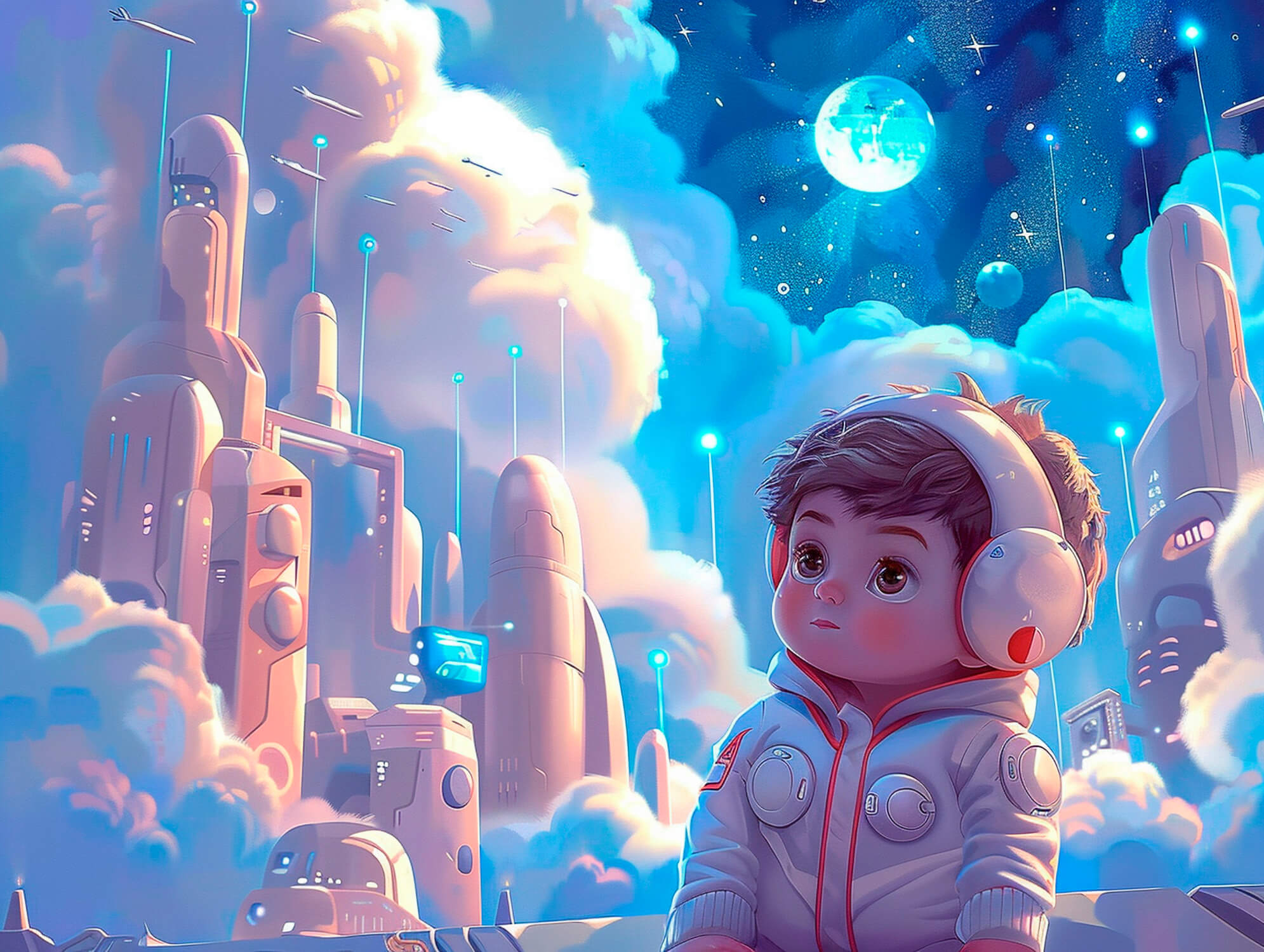 Papier Peint Chambre Ado Petit Astronaute