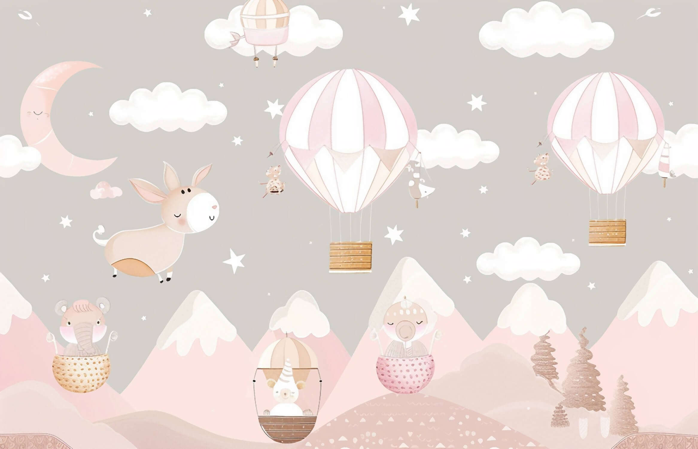 Papier Peint Enfants Rose