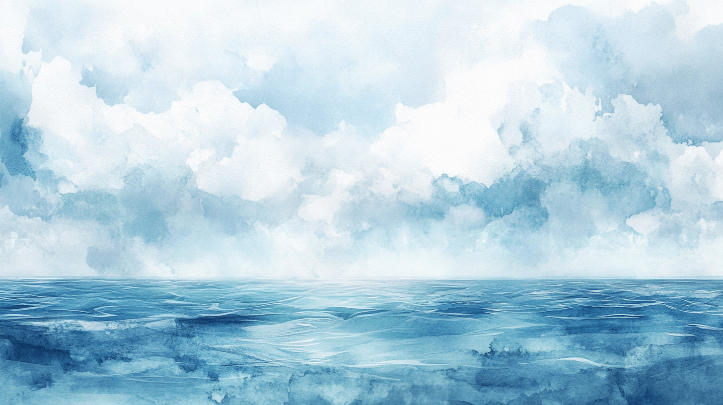 Papier Peint Aquarelle Paysage Marin