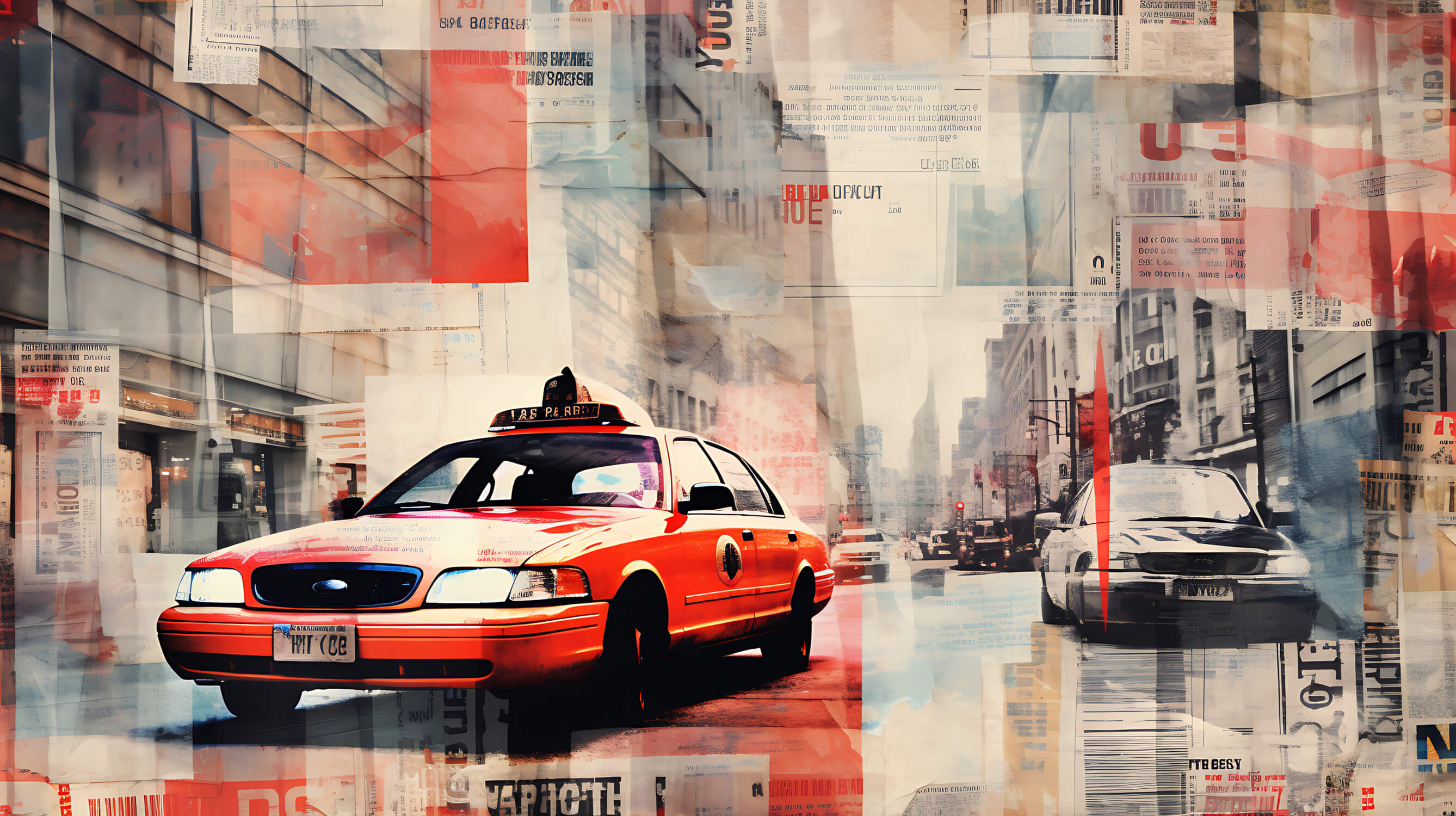 Papier Peint Noir Et Blanc Collage Voiture