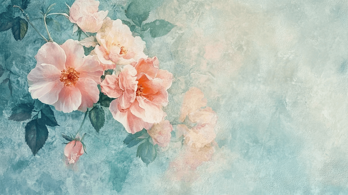 Papier Peint Vintage Flowers