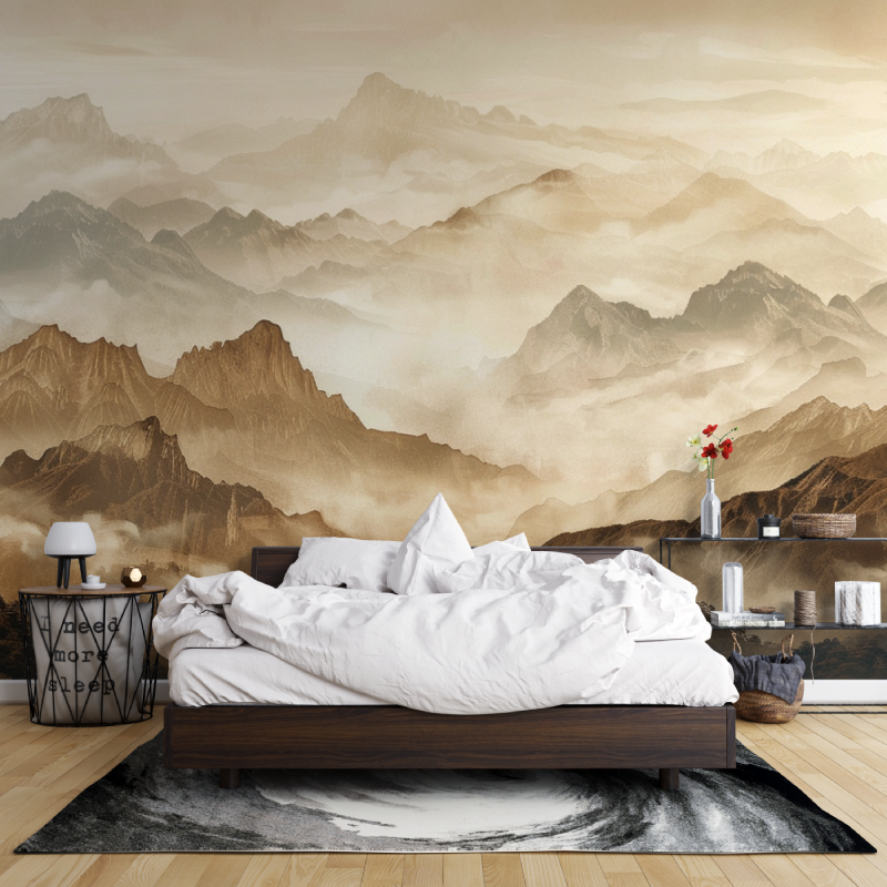 Papier peint panoramique montag...erracotta leroy merlin mur