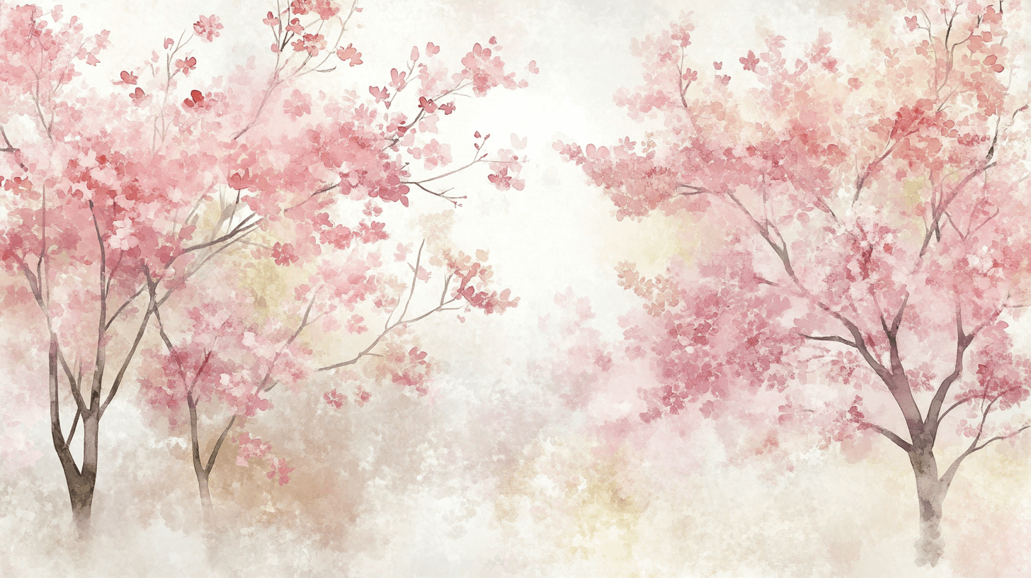 Papier Peint Arbre Rose