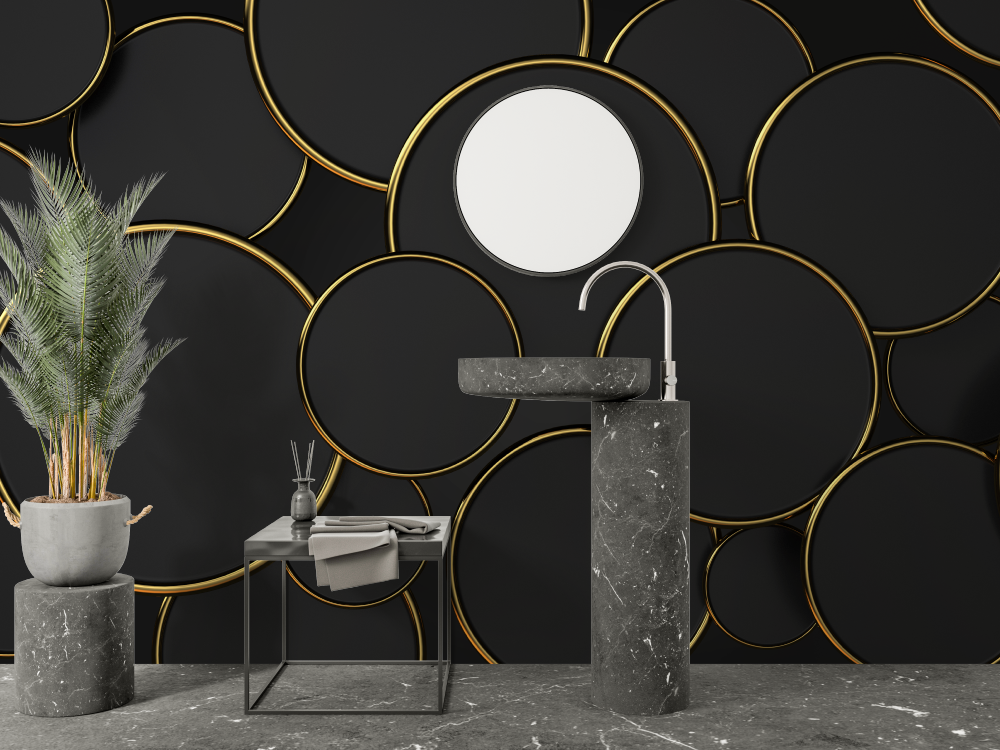 Papier peint pour douche salle bain