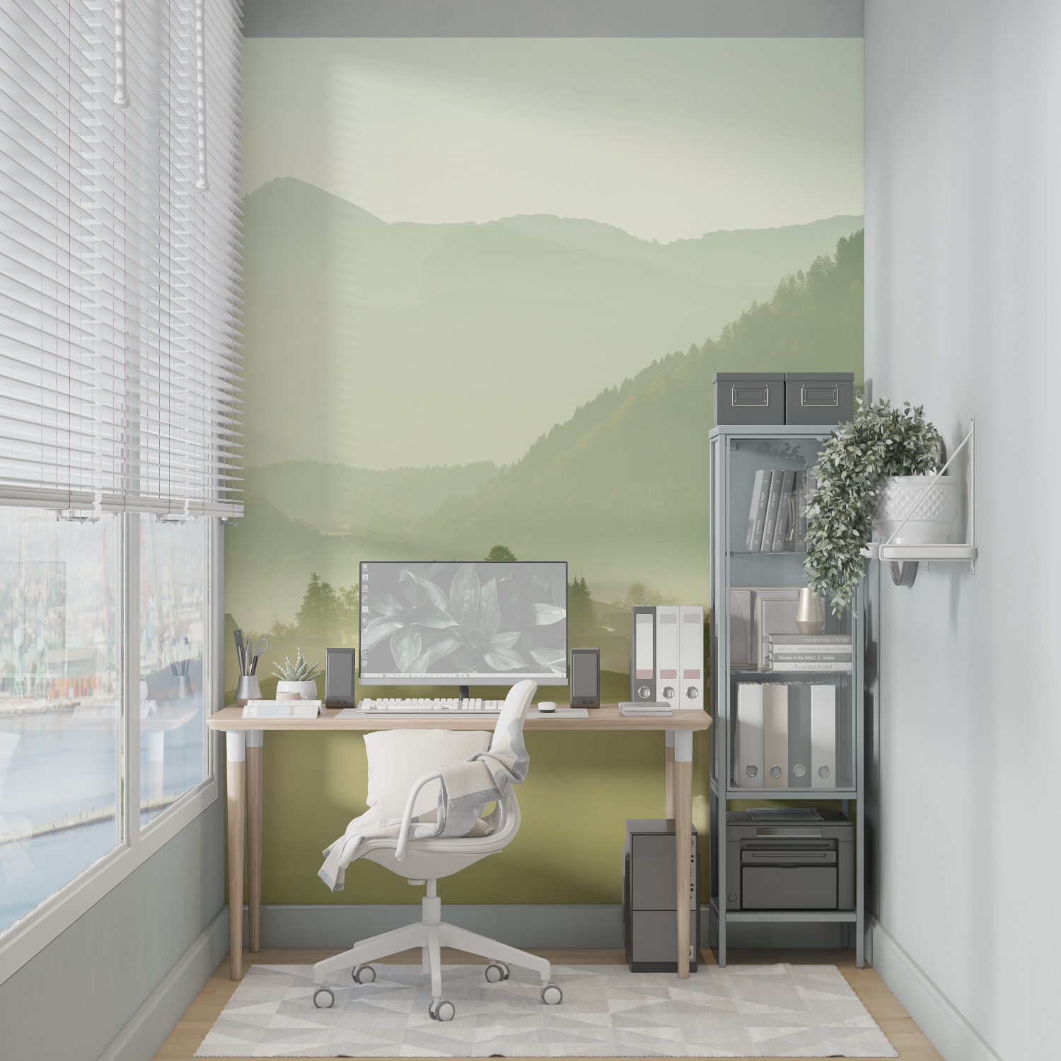 Papier peint aquarelle chambre adulte merlin leroy